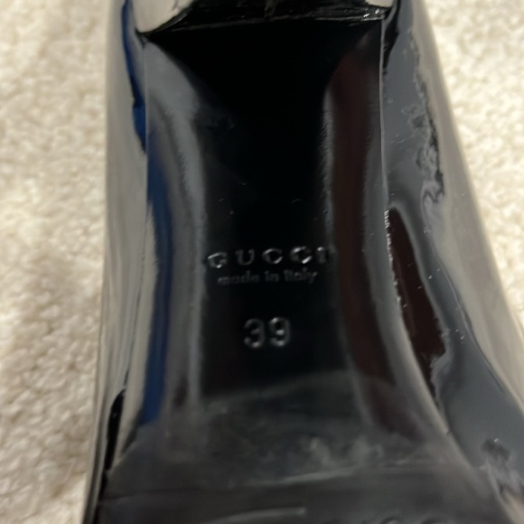 Gucci Black Patent Leather Block Heel Pumps Size 39 - Picture 7 of 7